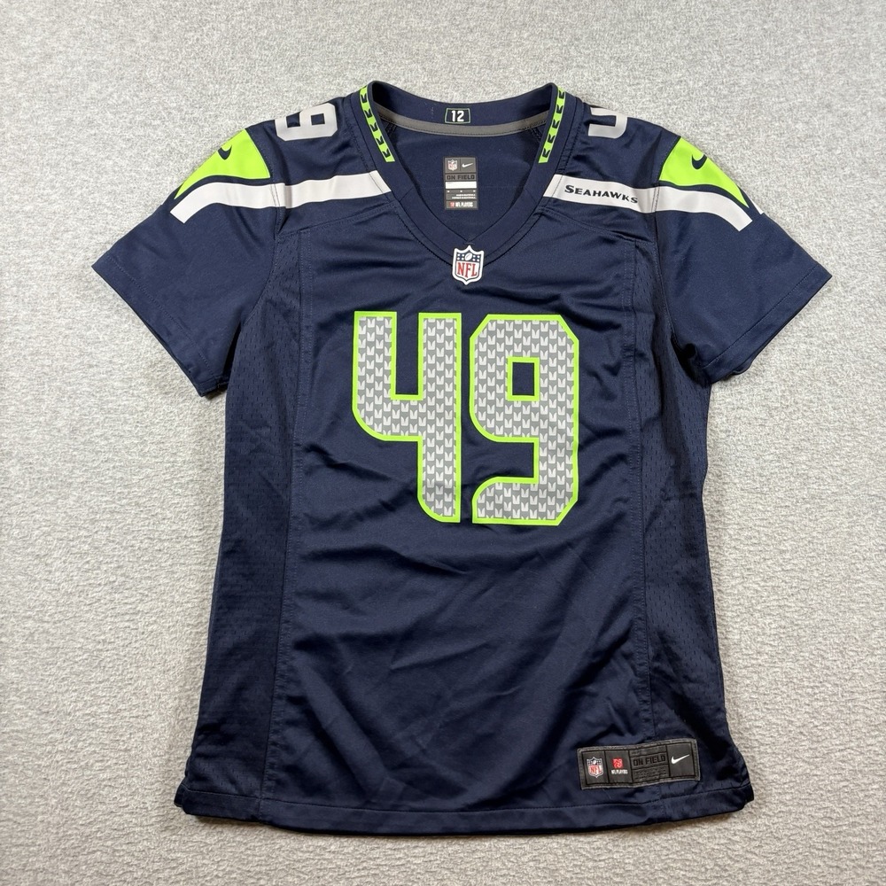 Nike Seahawks Shaquem Griffin #49 Womens Jersey Medium Blue NFL On Field